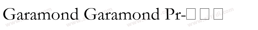 Garamond Garamond Pr字体转换